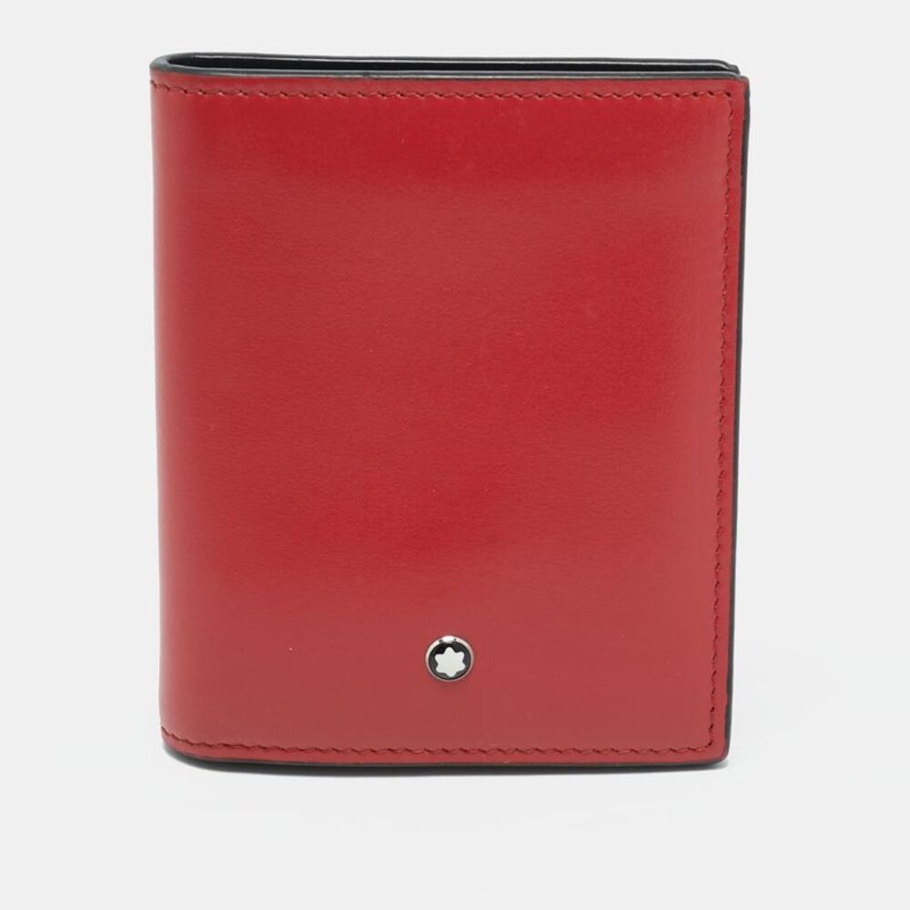 Montblanc Meisterstuck Red Leather 6cc Compact Wallet